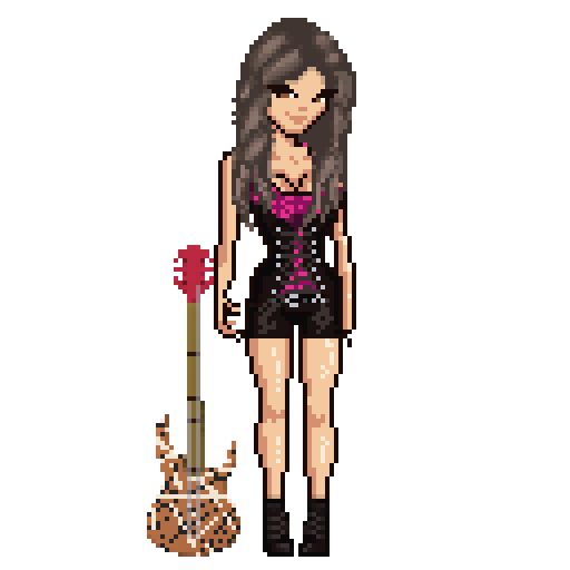 yayyyyy my 1st guitar w my doll